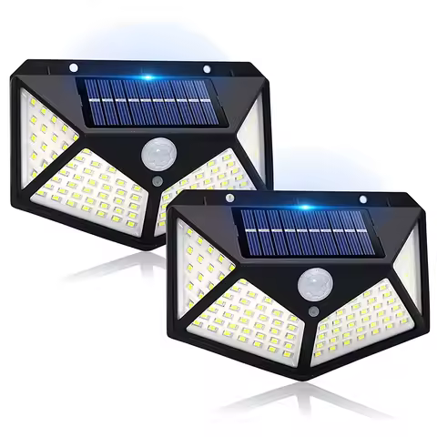 Applique solaire 100 LED à détecteur PIR – éclairage périmètre