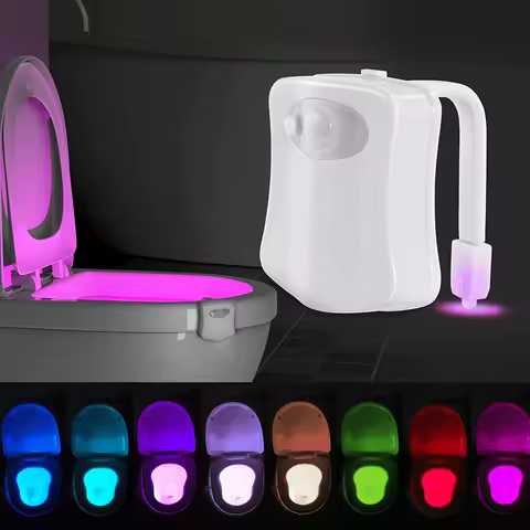 Veilleuse de cuvette WC à détecteur PIR – 16 couleurs