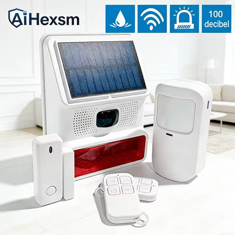 Sirène solaire extérieure 433 MHz avec lumière clignotante